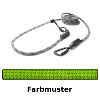 EASYLONG Hundeleine TWIST - L - 2m - grün mit gelben Punkten